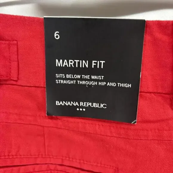 Banana Republic Martin Fit Women’s White 100% Cotton Mid Rise Chino Shorts Sz 6 - Picture 4 of 6